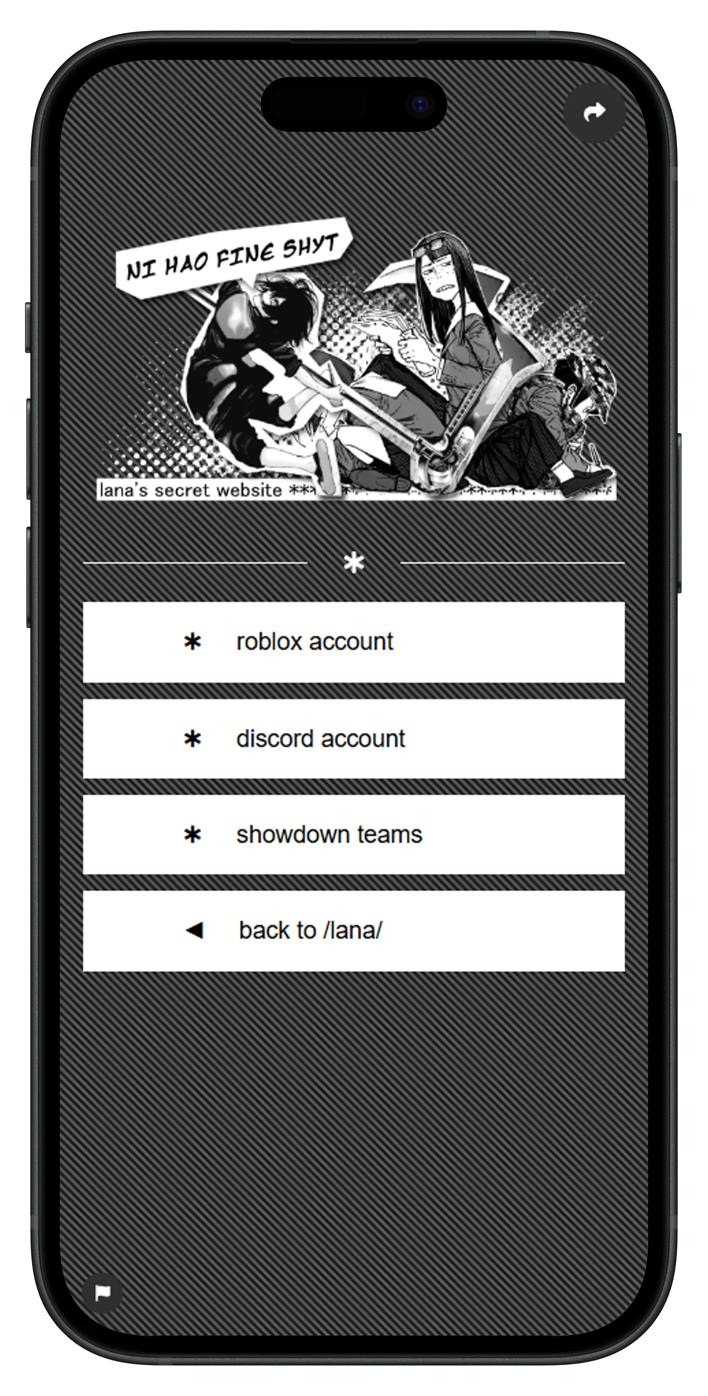 Screenshot of biolink page examples